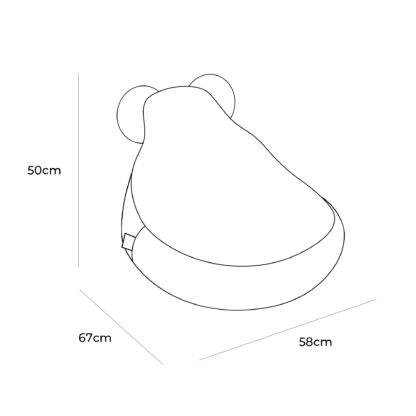 MeowBaby® Bearly Sako Bag Teddy Brown