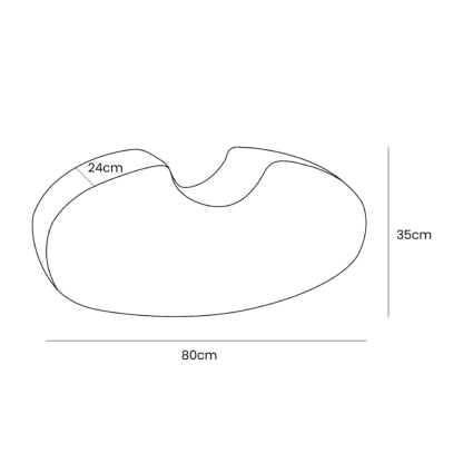 Bean Shape Foam Module - Velvet Powder Rose