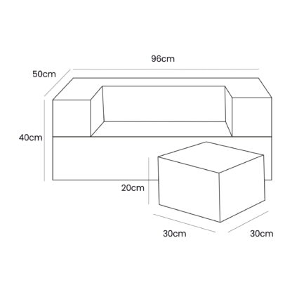 MeowBaby® Bearly Cube Sofa - Brown